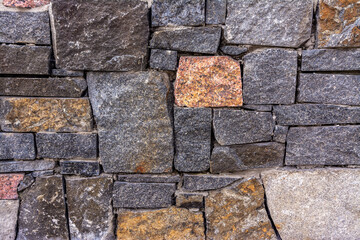 Obraz premium The texture of the stone wall. Part of a stone wall, for background or texture