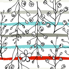 Tropical, modern stripes motif