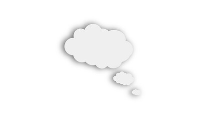  Blank empty white speech bubbles 