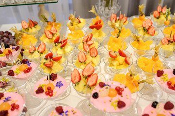 Wedding reception party candy bar