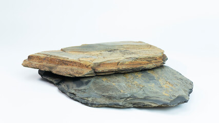 Rock Stone isolated on white background, for product display, Blank for mockup design.