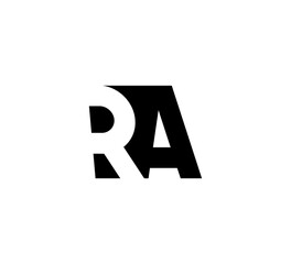 Initial letters Logo black positive/negative space 