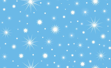 Fototapeta na wymiar Vector seamless Merry Christmas texture with falling snowflakes