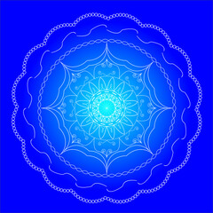 mandala on blue background