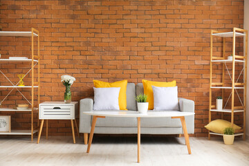 Stylish interior of modern living room
