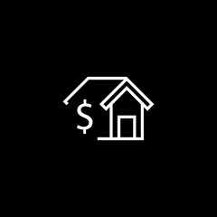 dollar house icon. Vector