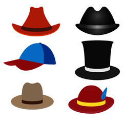 collection of hats