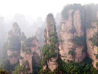 Fototapeta na wymiar Rock mountain in Zhangjiajie, Hunan province, China.