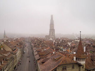 Obraz premium Aerial view of Bern, capital city of Switzerland.