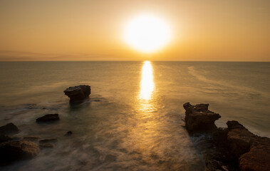 The coast of Vinaroz during a sunrise, Costa azahar