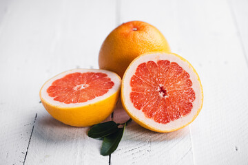 Fruit Grapefruiton white background