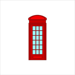 Fototapeta premium London phone booth in England. illustration for web and mobile design.