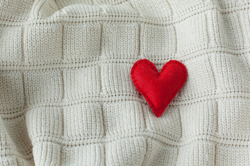 decorative heart on a light textured background. back background