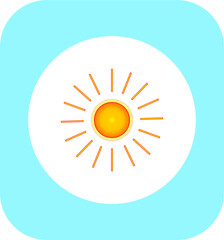 sun icon. illustration for web and mobile design.