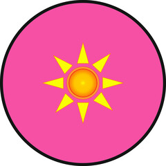 sun icon. illustration for web and mobile design.
