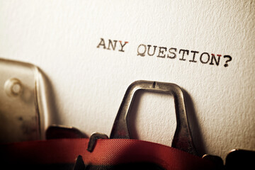 Any question? text