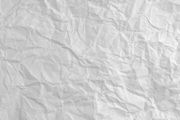 crumpled post it paper sheet texture white background.