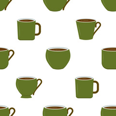 Obraz premium seamless pattern with coffee cups