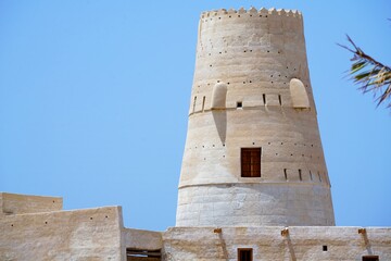 cobblestone tower of old Arabic fort