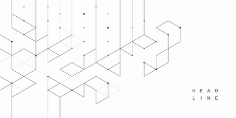 Abstract geometric technological background. Vector creative design.