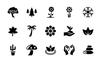 Nature Glyph Icons Collection 