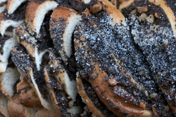 Sweet pastries with poppy seeds