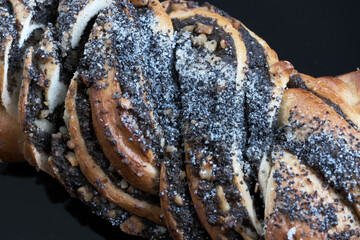 Sweet pastries with poppy seeds