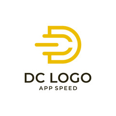 DC logo with simple and modern design