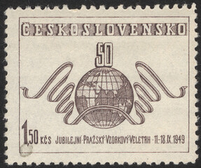 Obraz premium Postage stamps of the Czechoslovakia. Stamp printed in the Czechoslovakia. Stamp printed by Czechoslovakia.