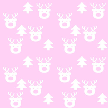 Christmas Pink Holiday Seamless Pattern Background - Christmas Pink Holiday Seamless Pattern Background For Website Graphics, Fashion Textiles