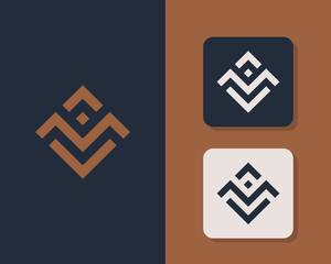 Letter M V logo design. creative minimal monochrome monogram symbol. Universal elegant vector emblem. Premium business logotype. Graphic alphabet symbol for corporate identity