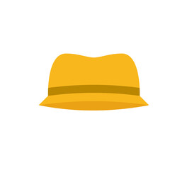 yellow hat isolated on white background