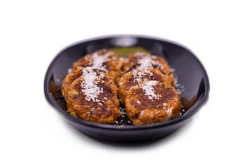 Indian vegetable round cutlet dish