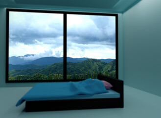 Fototapeta na wymiar interior of a room with a window