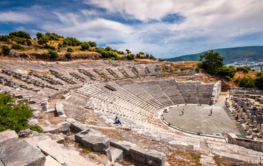 The theater of ancient Halicarnassus in Bodrum, Turkey