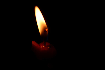Candlelight in the dark
