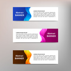 Vector illustration colorful abstract design banner template