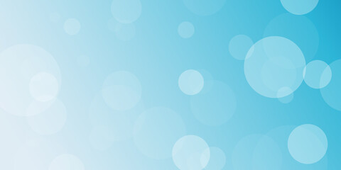 White bokeh transparent circle shapes with Green nature background, Vector illustration