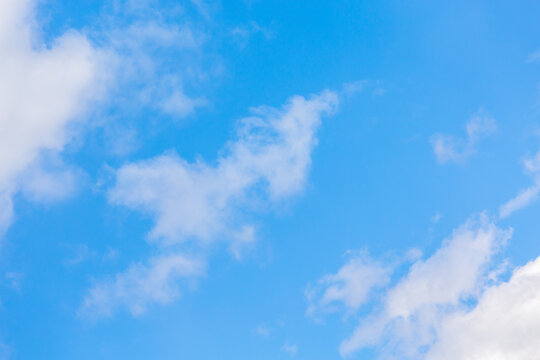 fluffy white clouds against a blue sky