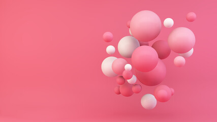 pink spheres background