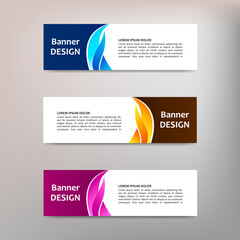 Vector illustration colorful abstract design banner template