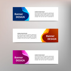 Vector illustration colorful abstract design banner template