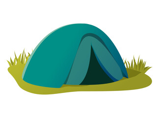 Hiking camping tent.Vector design isolated on white background.
