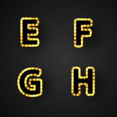 Golden font pattern text Vip Casino Сhips with Illustration. Set shapes composition. classic style golden logo poster Invitation. vector illustration