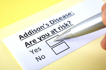 Fototapeta premium Questionnaire about health problems