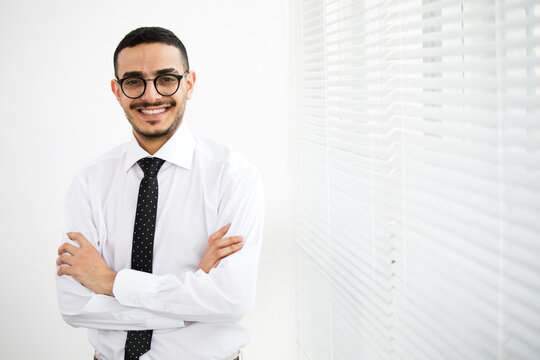 Portrait of young handsome arab businessman in the office