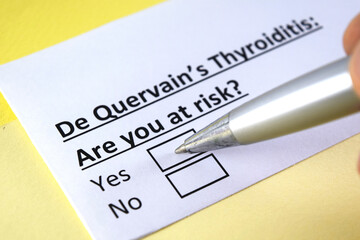 Obraz premium Questionnaire about health problems