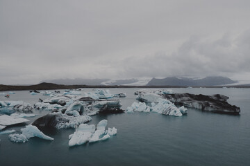 Ice Lagoon en Islande, glaciers