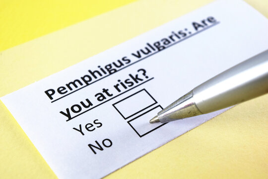 One person is answering question about pemphigus vulgaris.