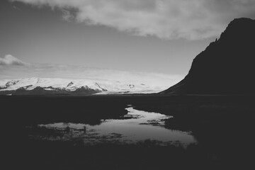 Islande, photo noir et blanc